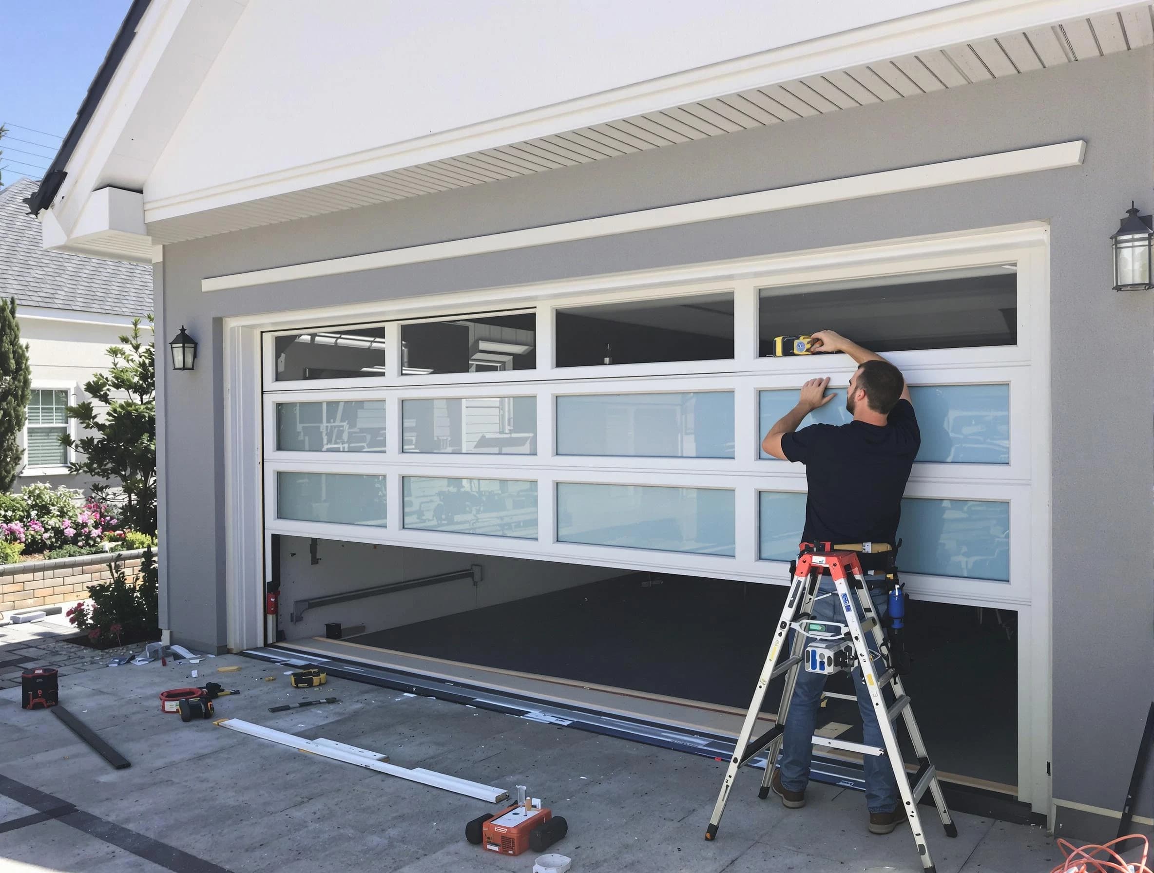 Federal Heights Garage Door Repair team performing garage door replacement in Federal Heights