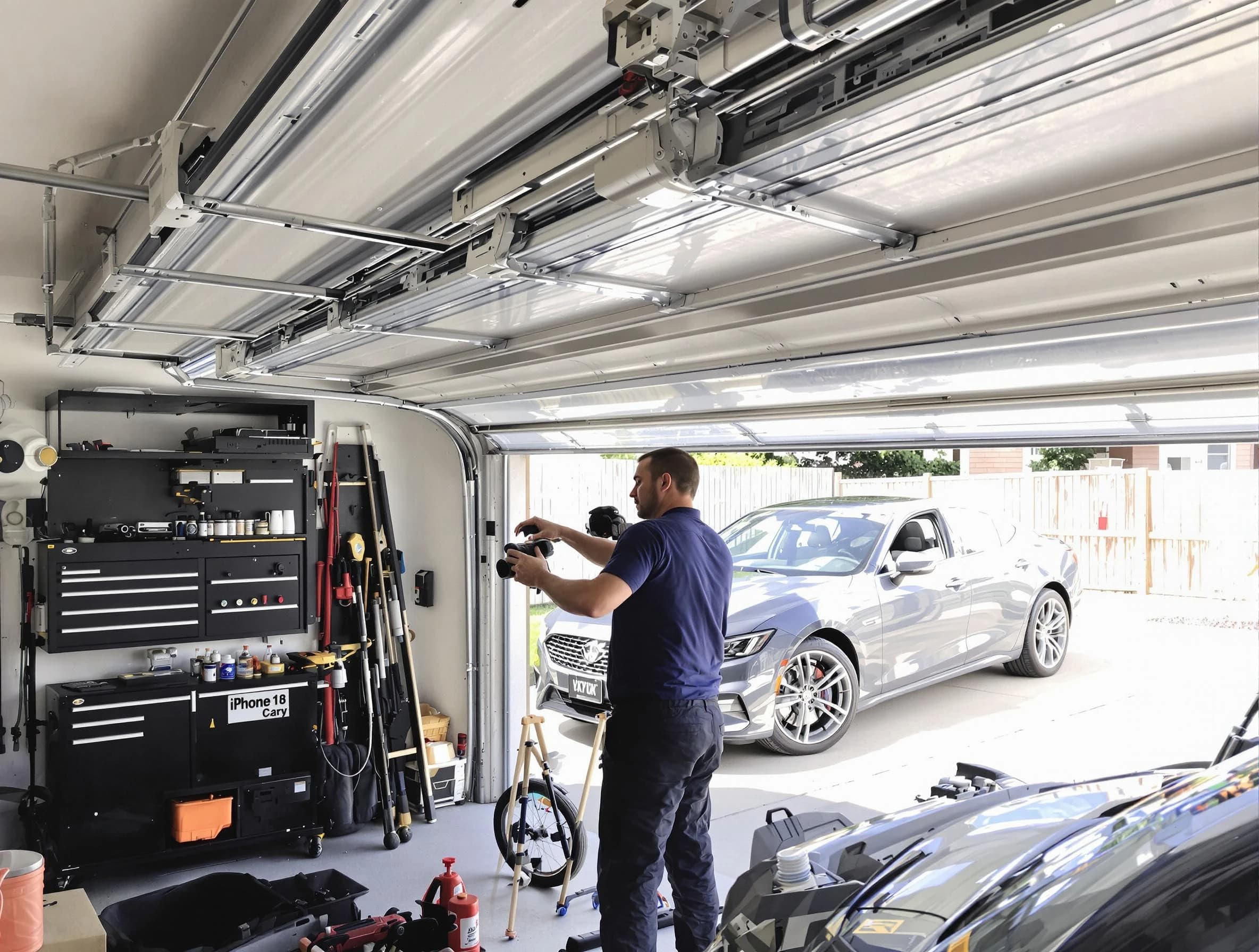 Federal Heights Garage Door Repair technician fixing noisy garage door in Federal Heights