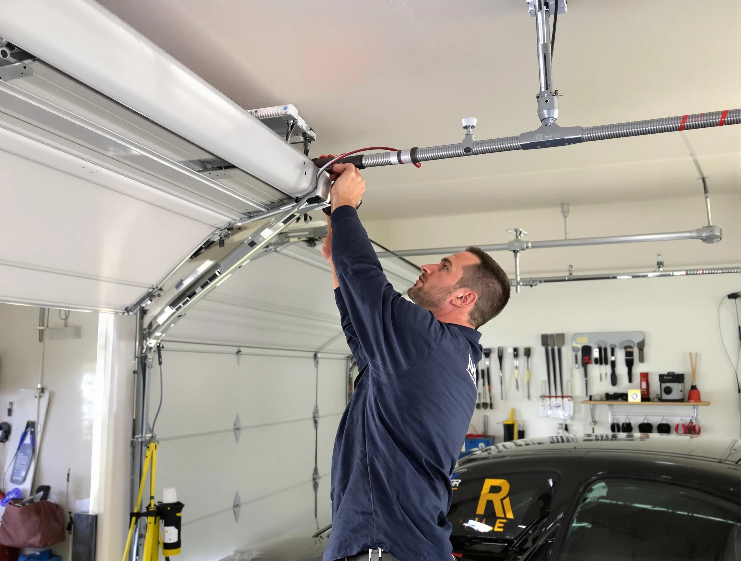 Federal Heights Garage Door Repair technician performing garage door cable repair in Federal Heights