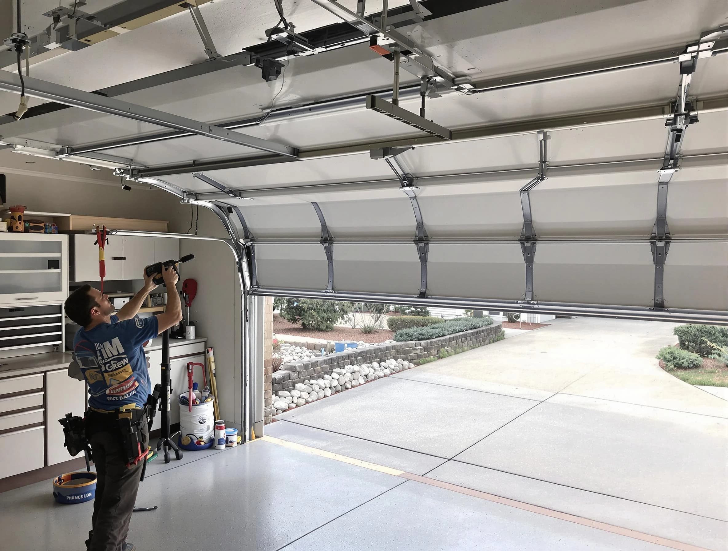 Garage door track repair service by Federal Heights Garage Door Repair in Federal Heights